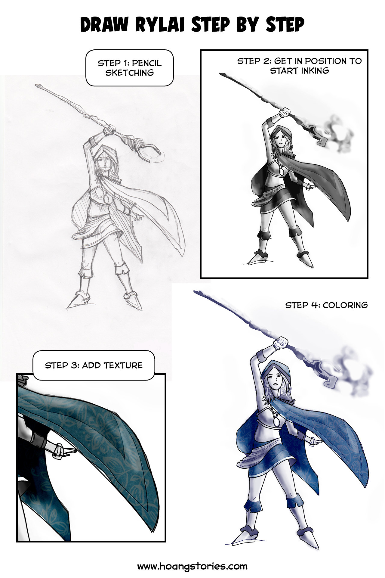 how to draw art work step by step