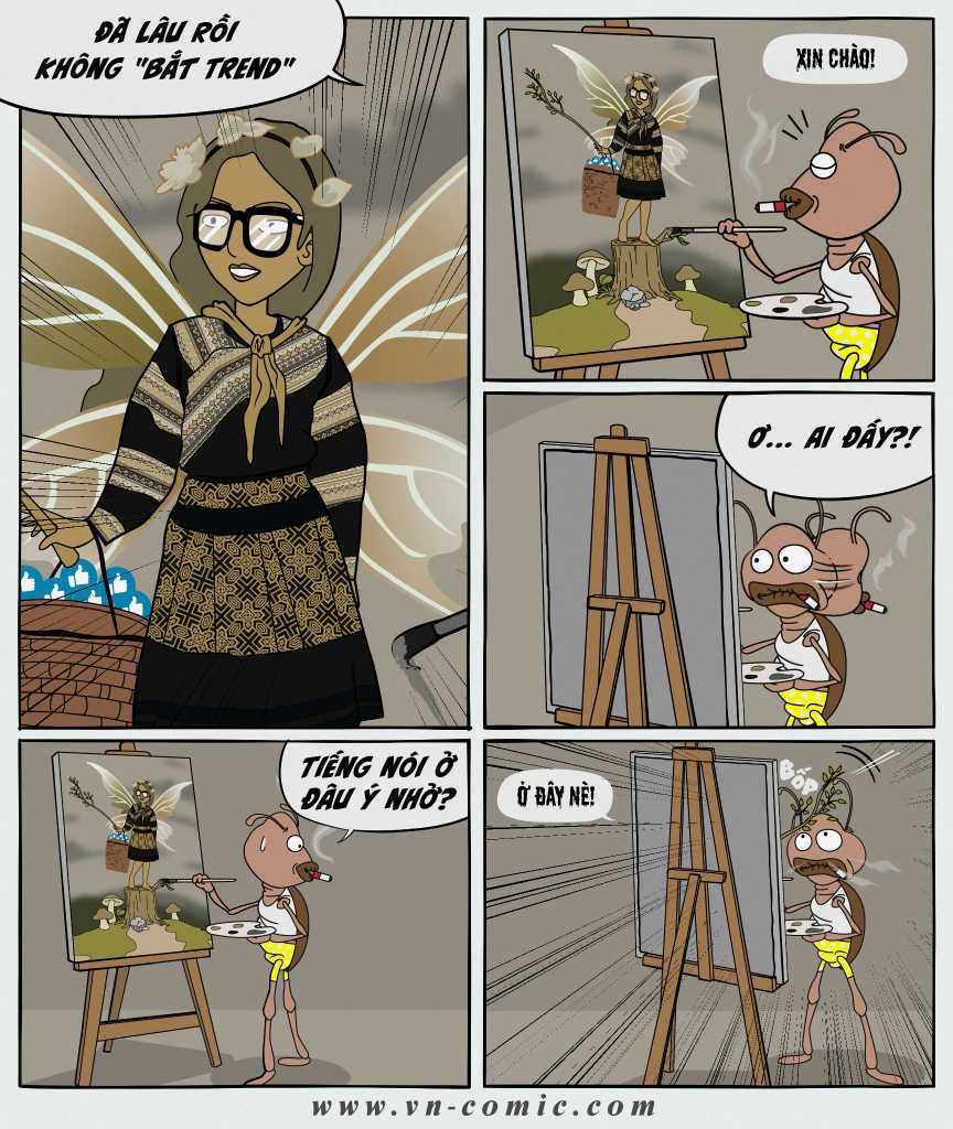 talking painting vn-comic